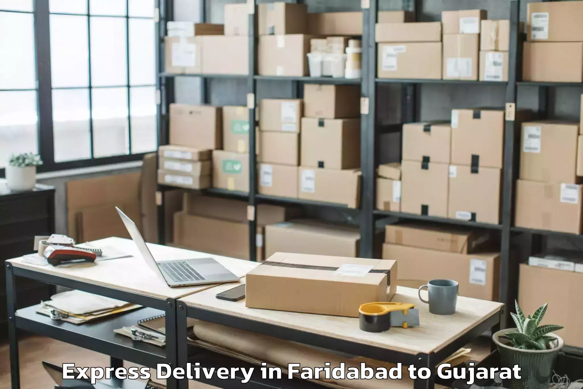 Get Faridabad to Rapar Express Delivery